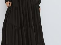 Юбка макси из шифона, Коричневый