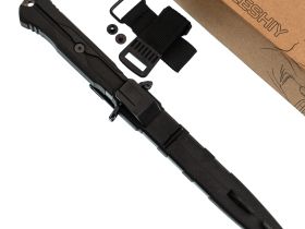 Тактический нож Mr.Blade Leshiy blackwash, сталь AUS-8, рукоять Black Elastron