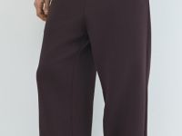 Широкие трикотажные брюки Wide leg, Фиолетовый