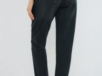 Утеплённые джинсы Mom, Серый