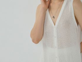 Удлинённый жилет из трикотажа, Белый