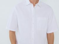 Рубашка из ткани оксфорд с коротким рукавом, Белый