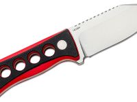 Нож QSP Canary, сталь 14C28N, рукоять G10, черный/красный