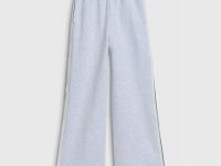 Широкие трикотажные брюки для девочек, Белый