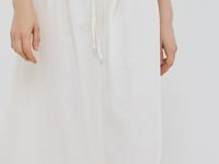 Миди-юбка с эластичным поясом, Белый