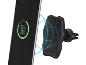 Автомобильный держатель Deppa (55157) Mage Qi магнитный с беспроводной зарядкой 10W (черный)