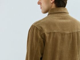 Куртка-рубашка из вельвета, Бежевый