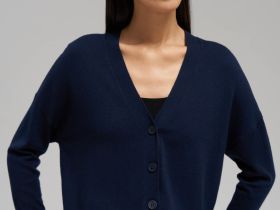 Кардиган свободного кроя с шерстью