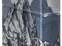 Зажигалка ZIPPO Mountain Sketch с покрытием 540 Tumbled Chrome, латунь/сталь, разноцветная, 38x13x57 мм