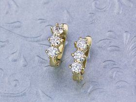 Серьги из желтого золота с бриллиантами э0301сг07070100