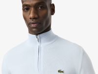 Мужской хлопковый свитер Lacoste на молнии с высоким воротом
