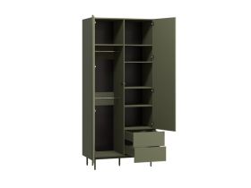 Распашной шкаф Изи 2-100x220 Оливковый