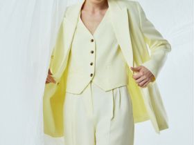 Шорты со складками, Желтый