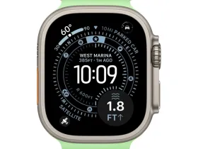 Смарт-часы Apple Watch Ultra 3 49mm Natural Titanium Case with Neon Green Ocean Band (One Size)