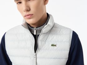 Мужской стёганный жилет Lacoste с высоким воротом