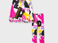 Термокомплект трикот. для девочек: фуфайка (футболка) с длин. рук, брюки для эпизод. использования