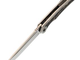 Складной нож TUOTOWN Espada, сталь Tmax, рукоять Grey Crystal Ti/Chaotic Gold CF