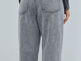 Джинсы Mom, Серый