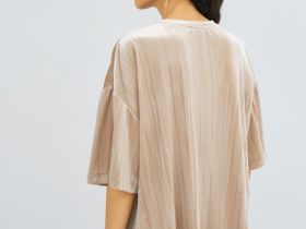 Бархатная футболка, Бежевый