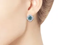 Пусеты из серебра с топазами э0671пс04250361