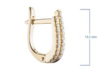 Серьги из желтого золота с бриллиантами э0301сг09200109