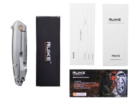 Нож складной Ruike P831S-SA, сталь 14C28N, рукоять сталь, серый