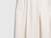 Брюки из поливискозы со складками, Бежевый