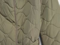 Длинное стёганое пальто с поясом, Желтый