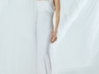 Платье на тонких бретелях, Белый