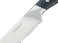 Нож кухонный хлебный Okroshka Tartar 18.2 см, сталь 5cr15mov, рукоять сталь/пластик