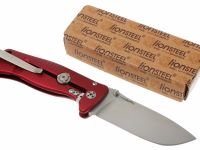 Нож складной LionSteel SR2A RS Mini, сталь Uddeholm Sleipner® Satin Finish, рукоять алюминий (Solid®), красный