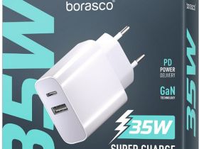 Зарядное устройство BoraSCO Super Charge USB/USB-C 35 Вт Белое