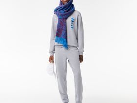 Мужской хлопковый свитшот Lacoste с флисом