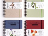 Скетчбук для акварели на спирали Малевичъ "Nature" 15х20 см 30л 300 г, 100% целлюлоза WaterFall, сал