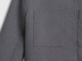 Укороченный жакет для девочек, Серый