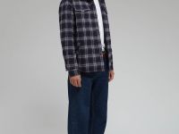 Утепленная куртка-рубашка в клетку