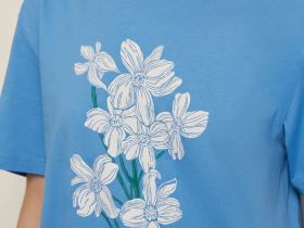 Футболка свободного силуэта с принтом