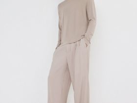 Брюки из вискозы, Бежевый