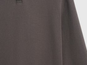 Свитшот с вырезом хенли, Коричневый