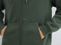 Толстовка на молнии с капюшоном, Зеленый