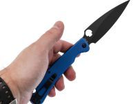 Складной нож Daggerr Sting XL Blue BW DLC, сталь D2, рукоять G10