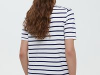 Джемпер в полоску с коротким рукавом