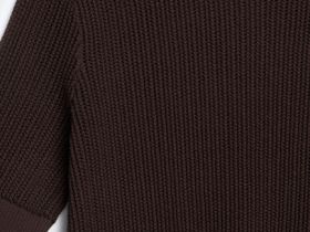 Ажурный джемпер с коротким рукавом, Коричневый