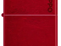 Зажигалка ZIPPO Logo с покрытием Candy Apple Red™, латунь/сталь, красная, глянцевая, 38x13x57 мм