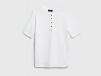 Футболка хенли из хлопка, Белый