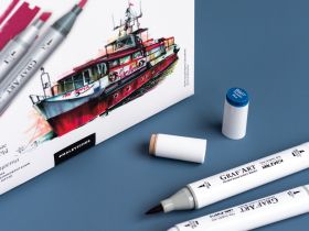Набор маркеров спиртовых Малевичъ "GrafArt Brush" Базовый 24 цвета