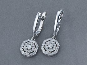 Серьги из белого золота э4712сг11172700