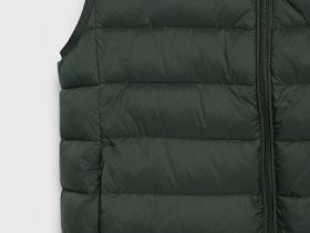 Ультралёгкий жилет с воротником-стойкой, Зеленый