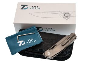 Складной нож Dr.Tech D4281G, сталь M390, рукоять TC4, серый