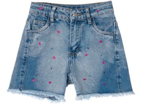 Шорты текстильные джинсовые для девочек
